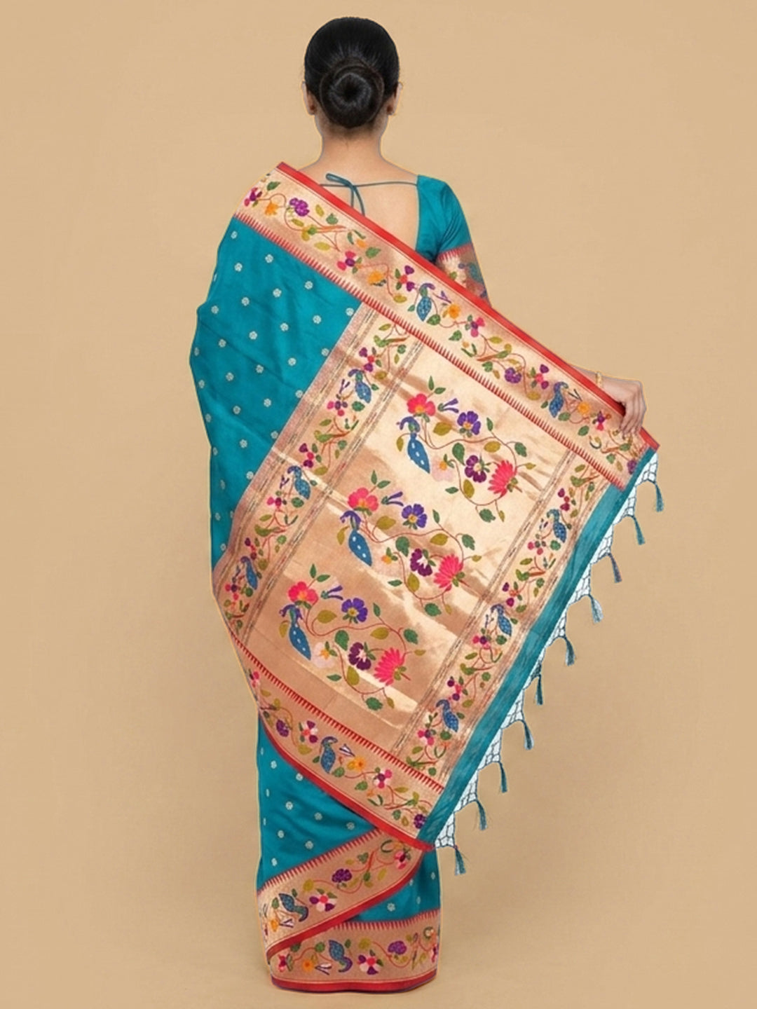 Blue Woven Design Art Silk Saree