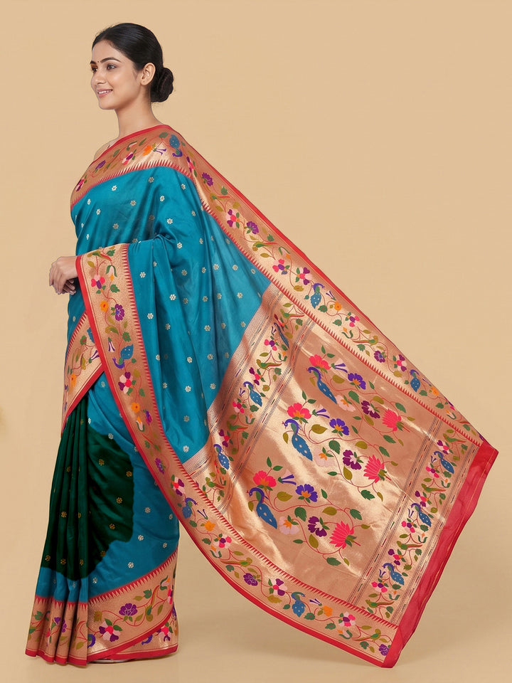 Blue Woven Design Art Silk Saree