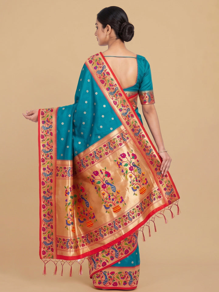 Blue Woven Design Art Silk Saree