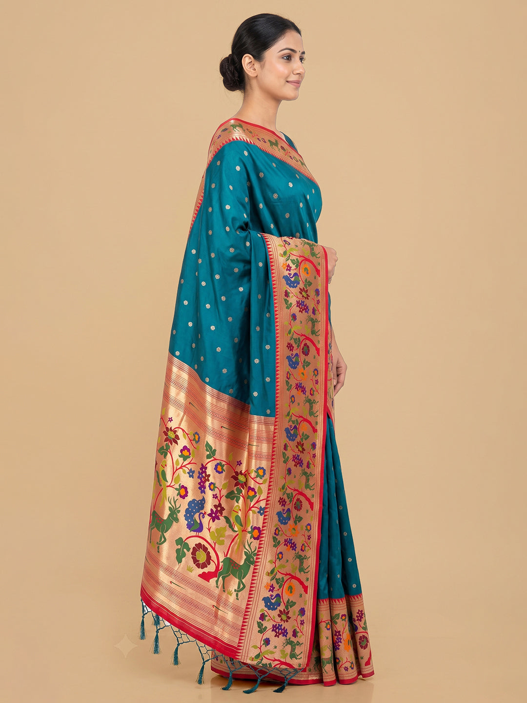 Blue Woven Design Art Silk Saree