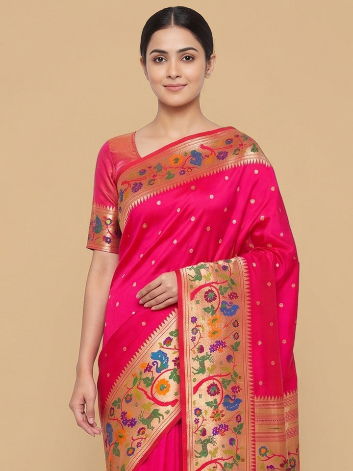Rani Woven Design Art Silk Saree