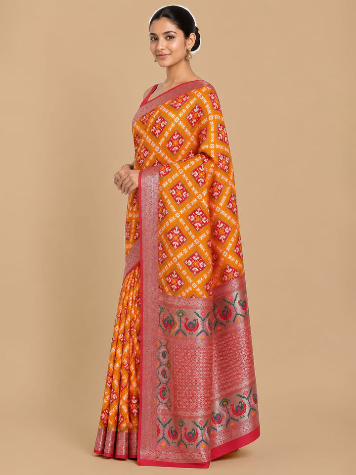 Mustard Woven Design Art Silk Saree