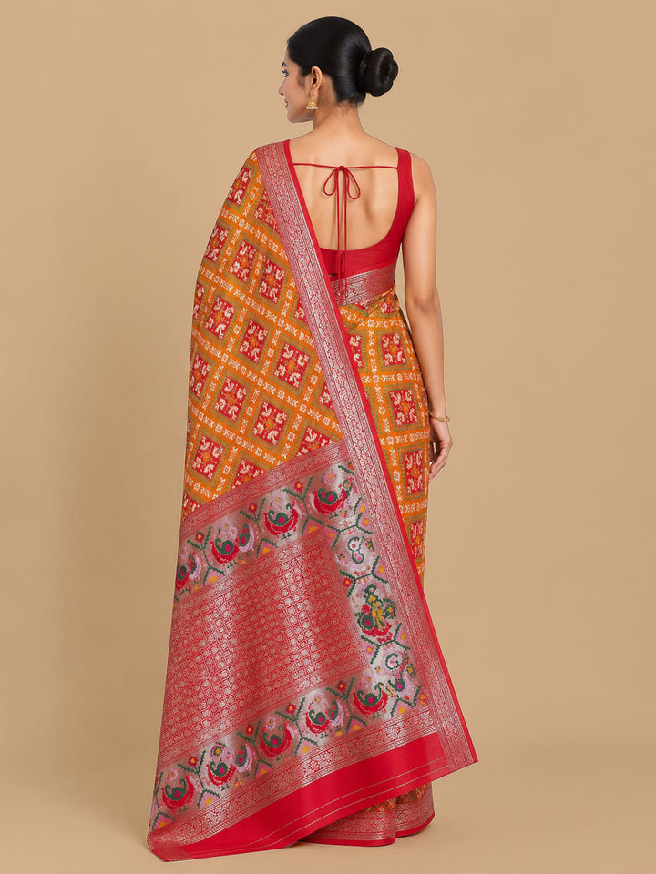 Mustard Woven Design Art Silk Saree