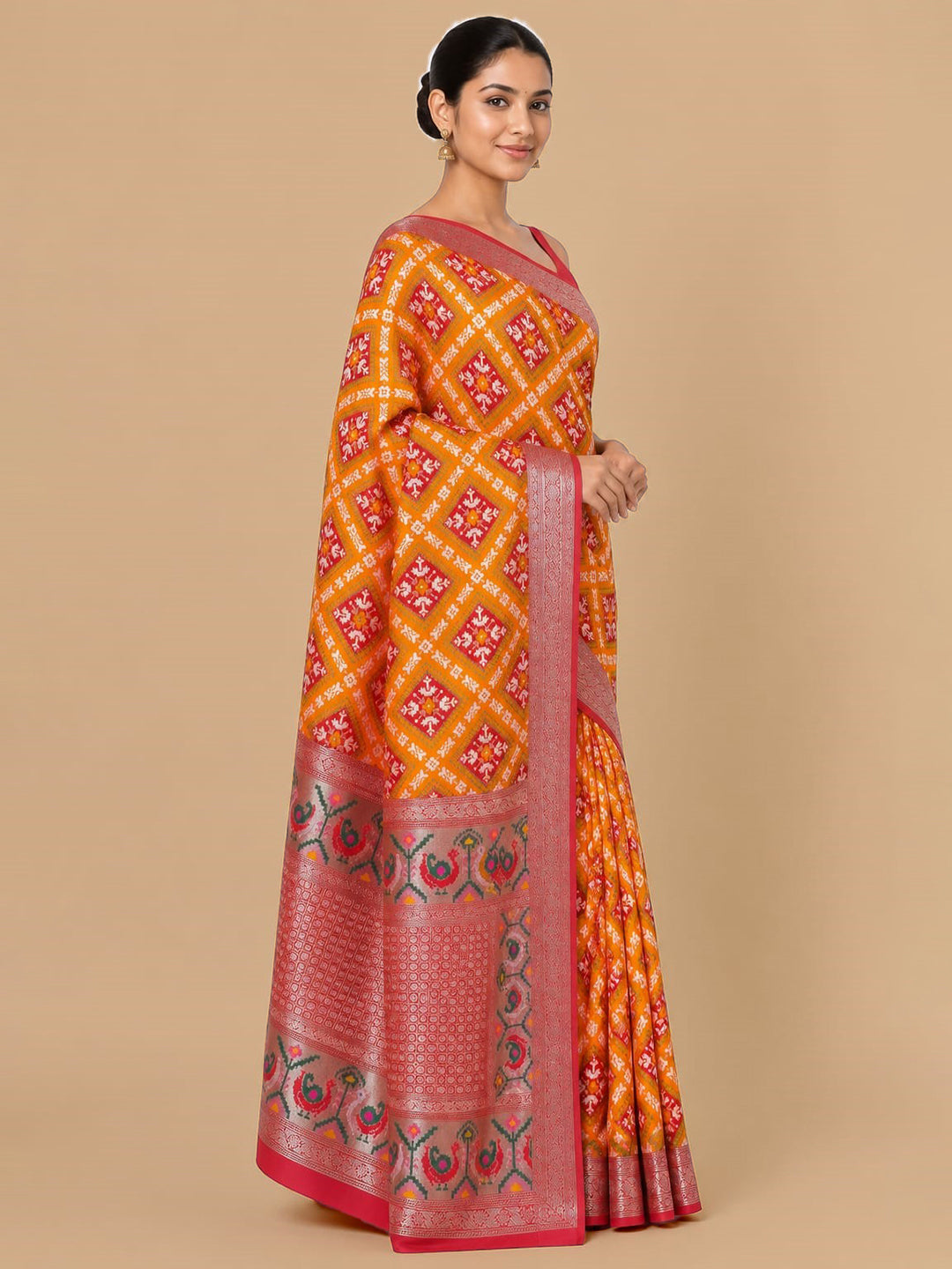 Mustard Woven Design Art Silk Saree
