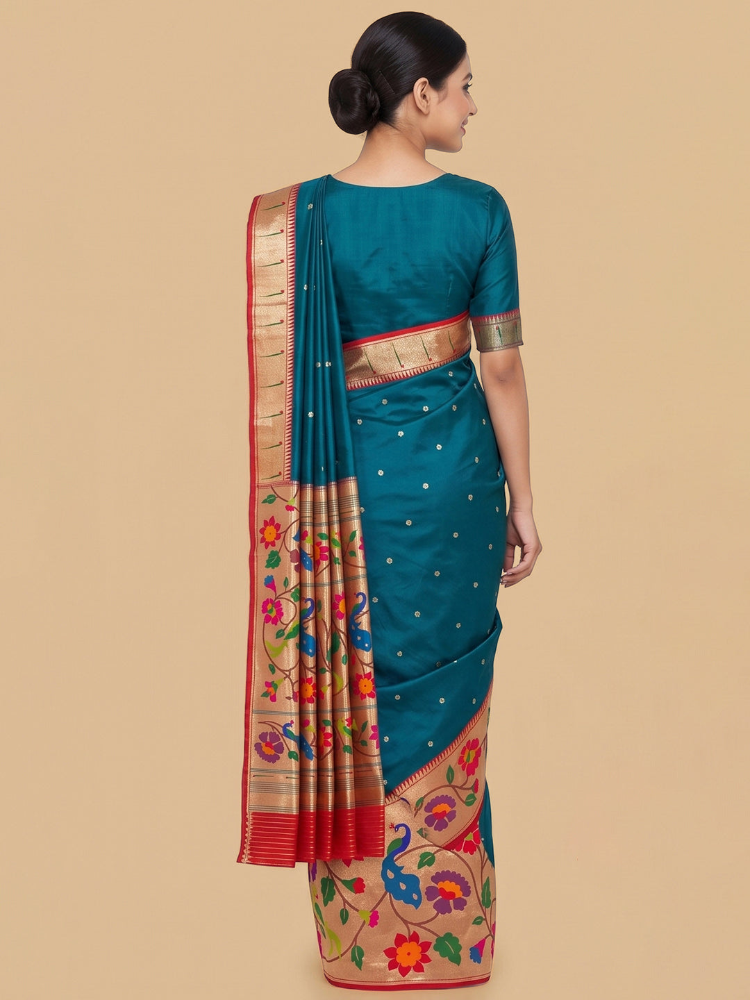 Blue Woven Design Art Silk Saree