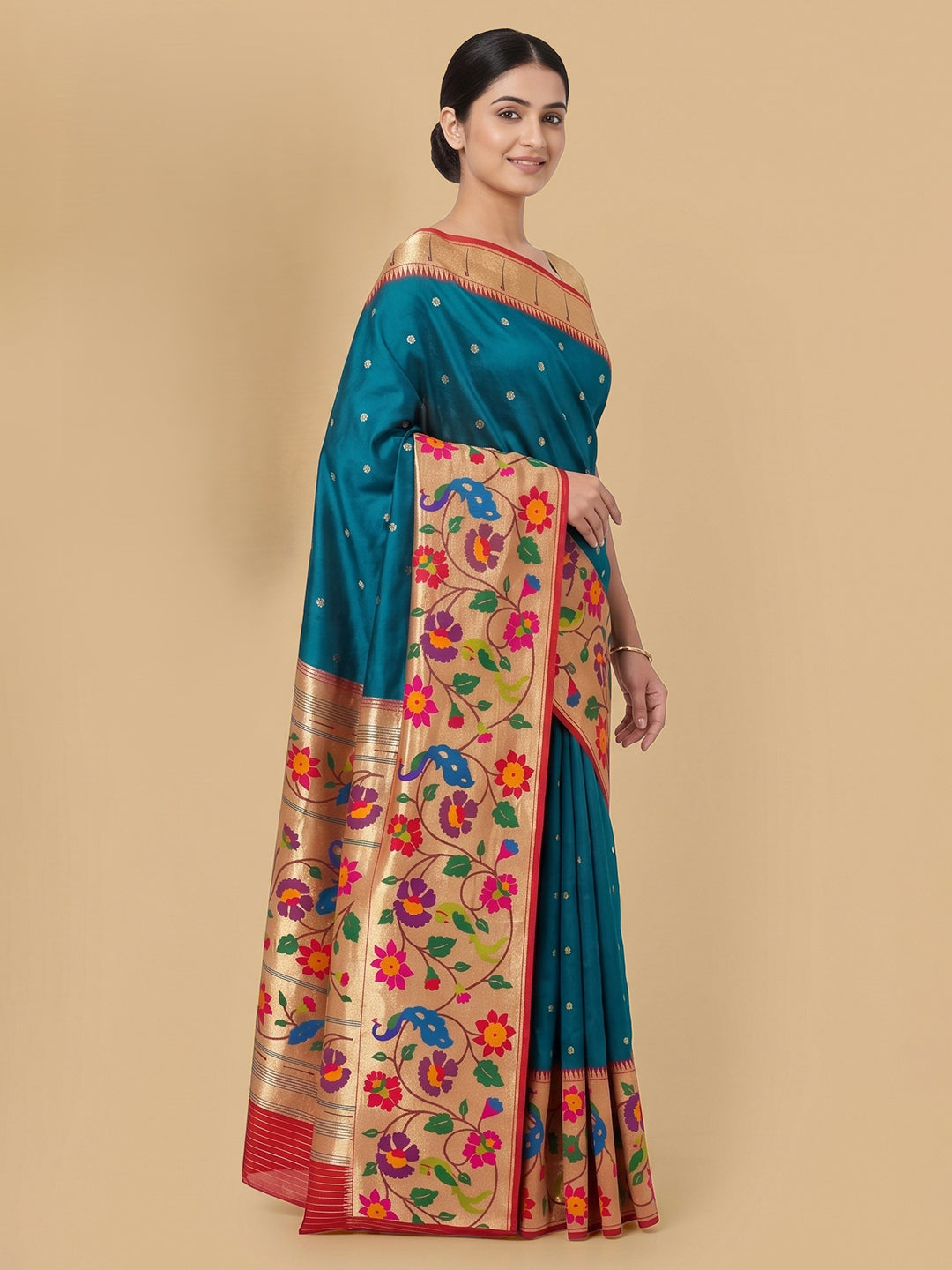 Blue Woven Design Art Silk Saree