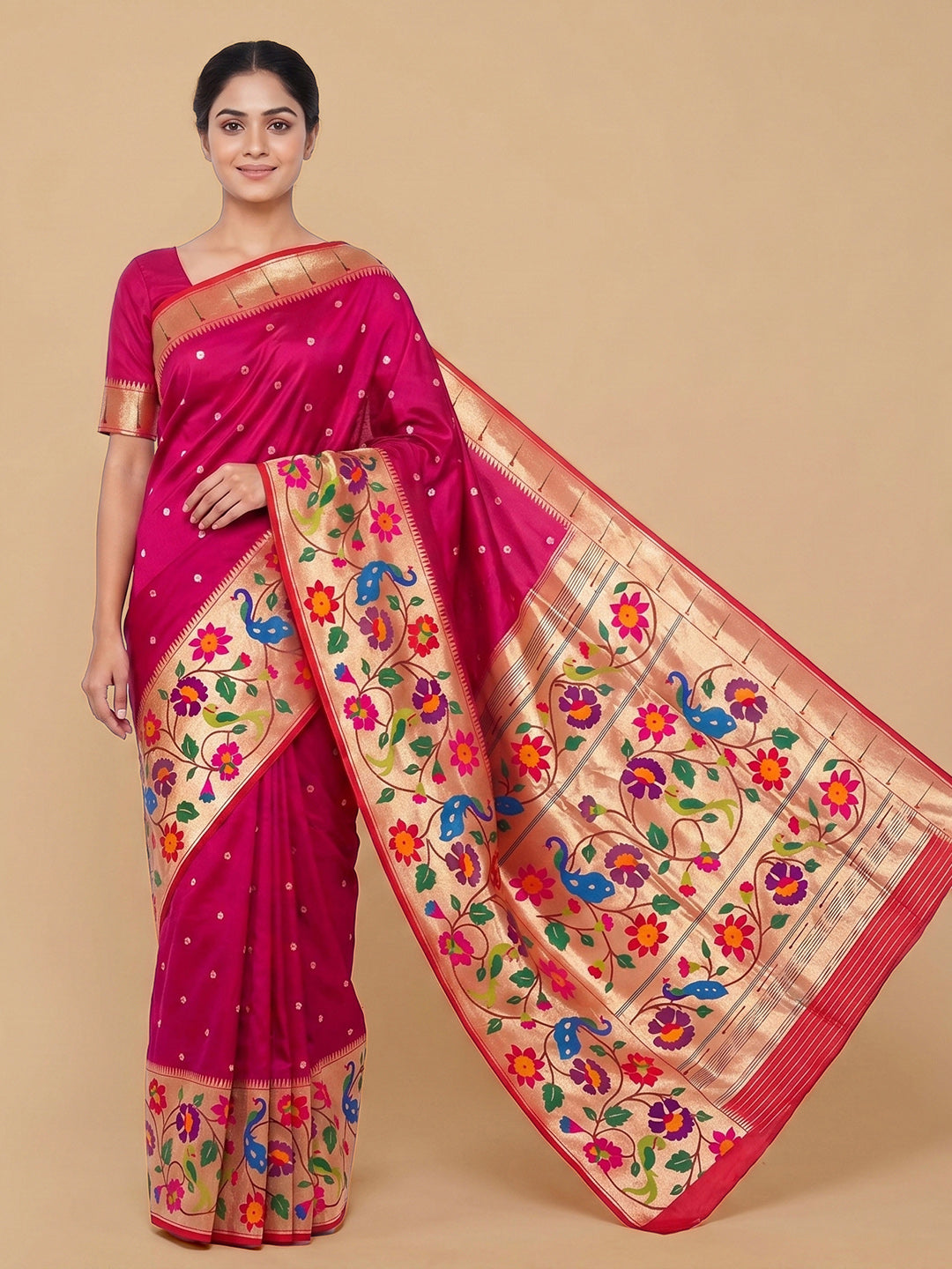 Rani Woven Design Art Silk Saree