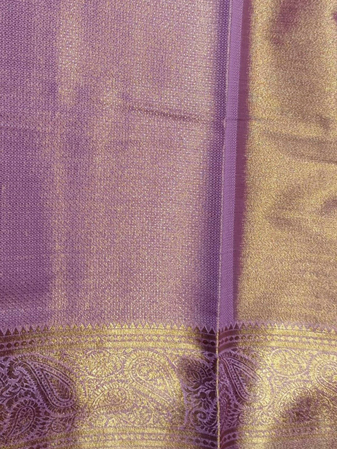 Lavender Woven Design Art Silk Kanjivaram Saree