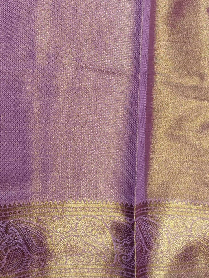 Lavender Woven Design Art Silk Kanjivaram Saree