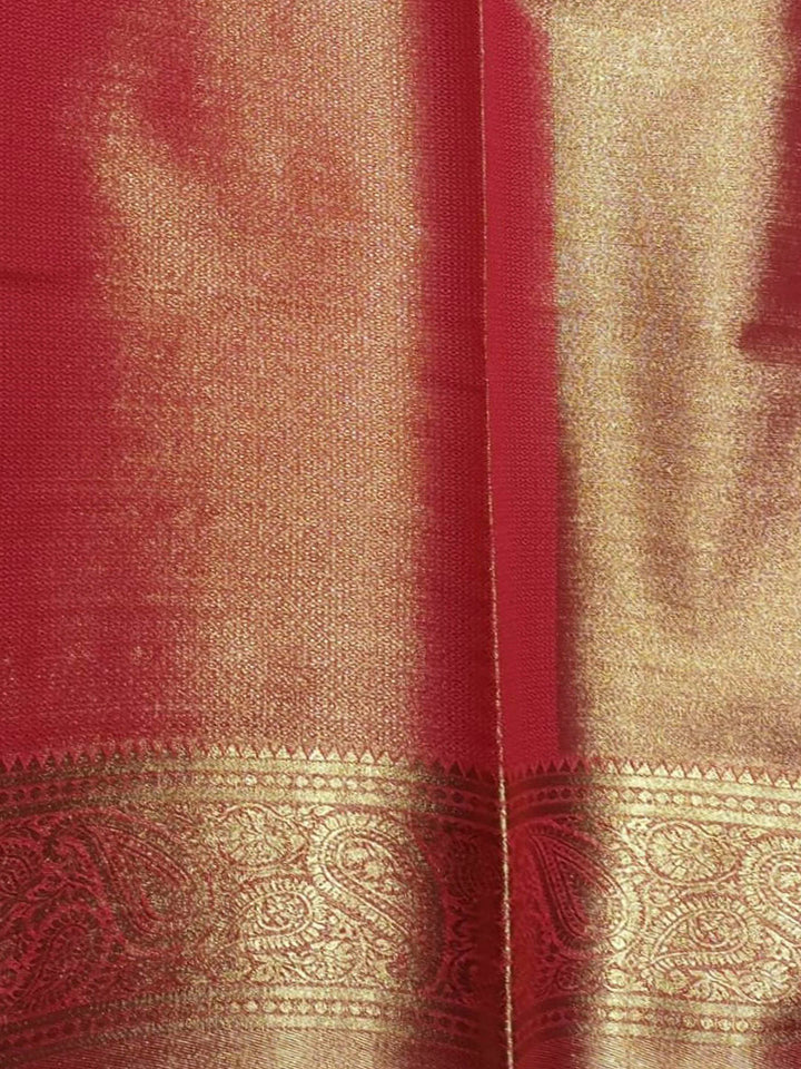 Red Woven Design Art Silk Kanjivaram Saree