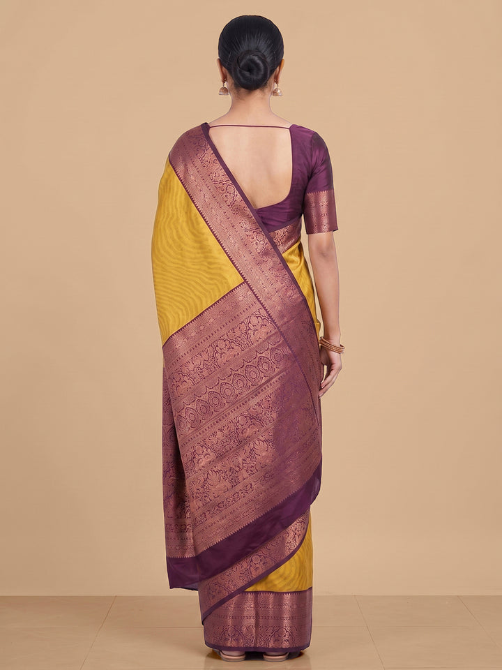 Mustard Woven Design Art Silk Saree