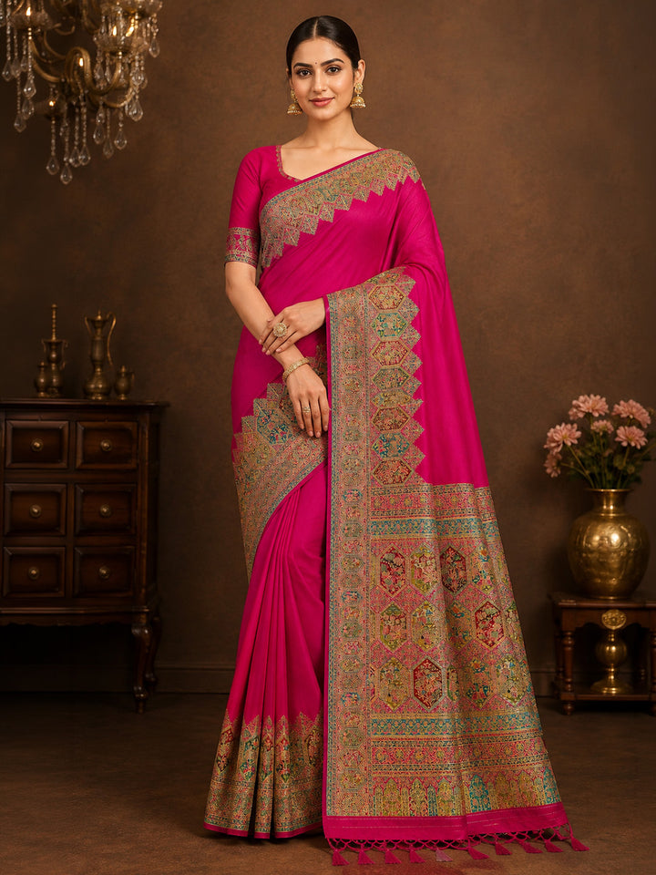 Rani Printed Art Silk Saree