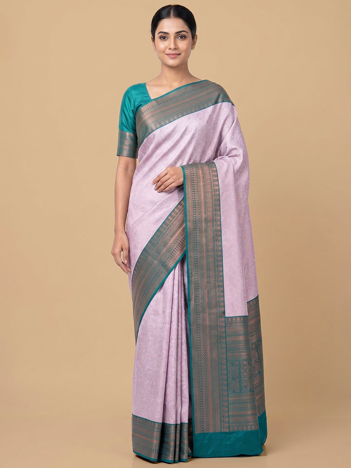 Pink-Lt Woven Design Art Silk Saree