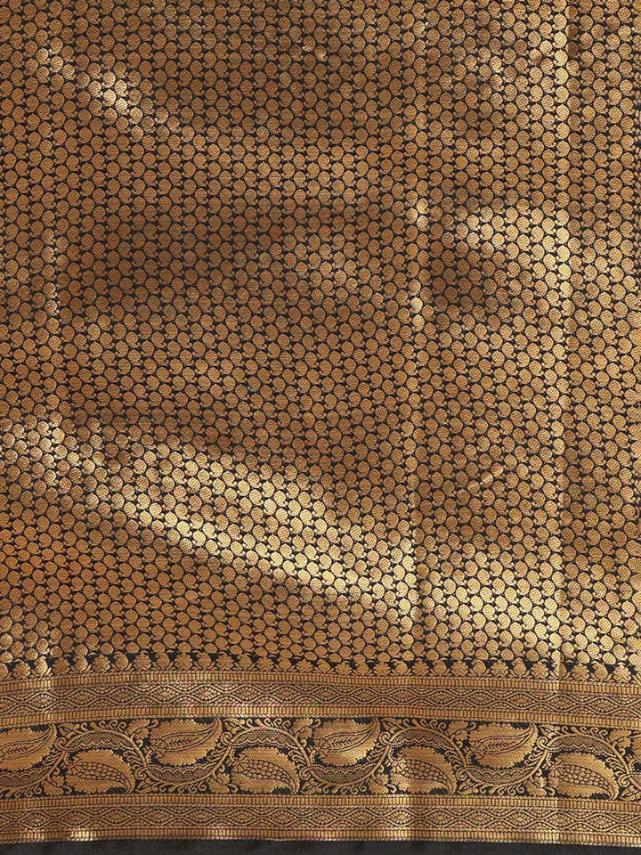 Off White Black Woven Design Balaton Saree