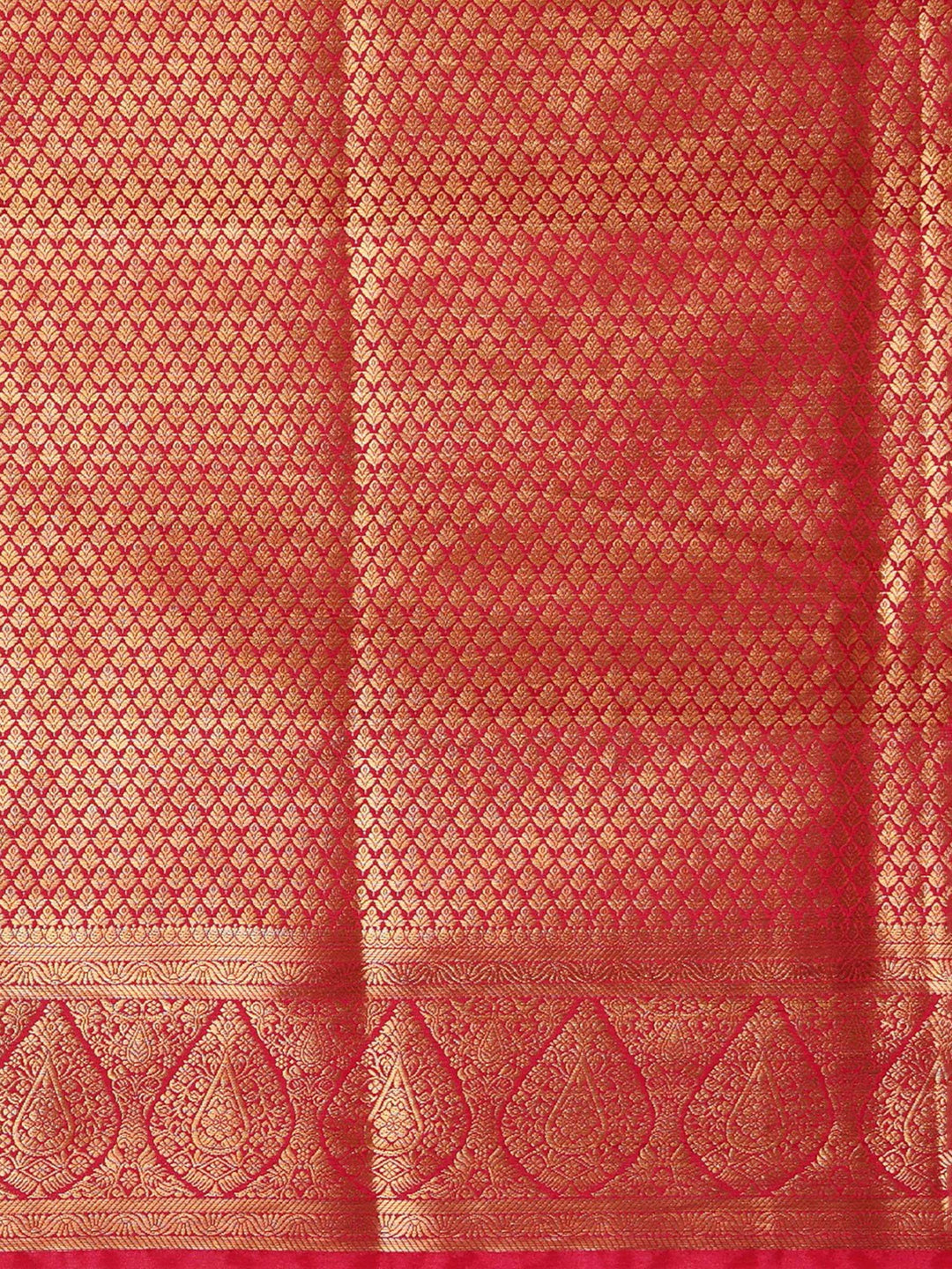 Off White Rani Woven Design Balaton Saree