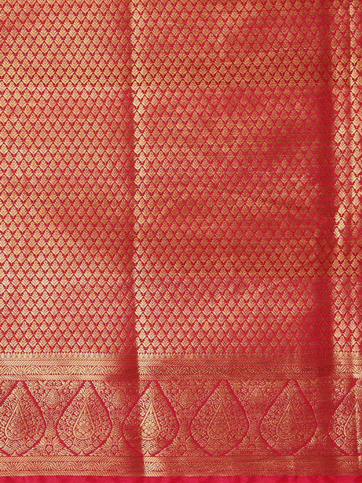 Off White Rani Woven Design Balaton Saree