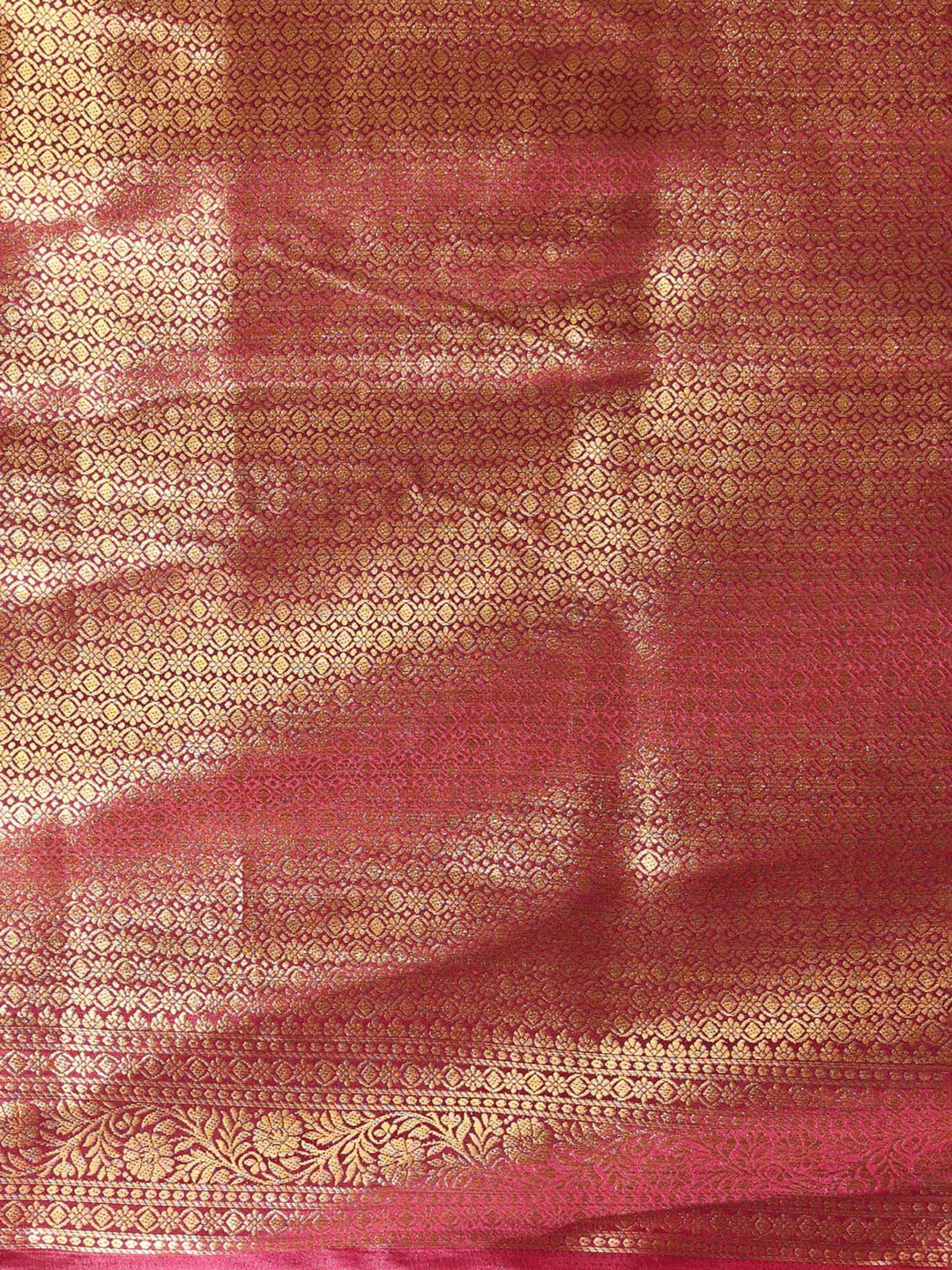 Off White Maroon Woven Design Balaton Saree