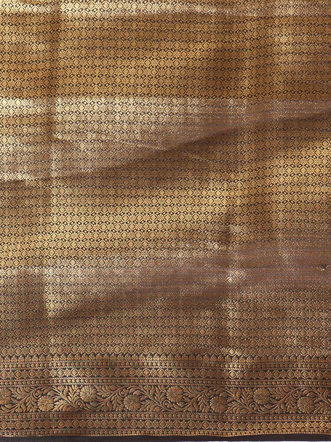 Off White Navy Woven Design Balaton Saree