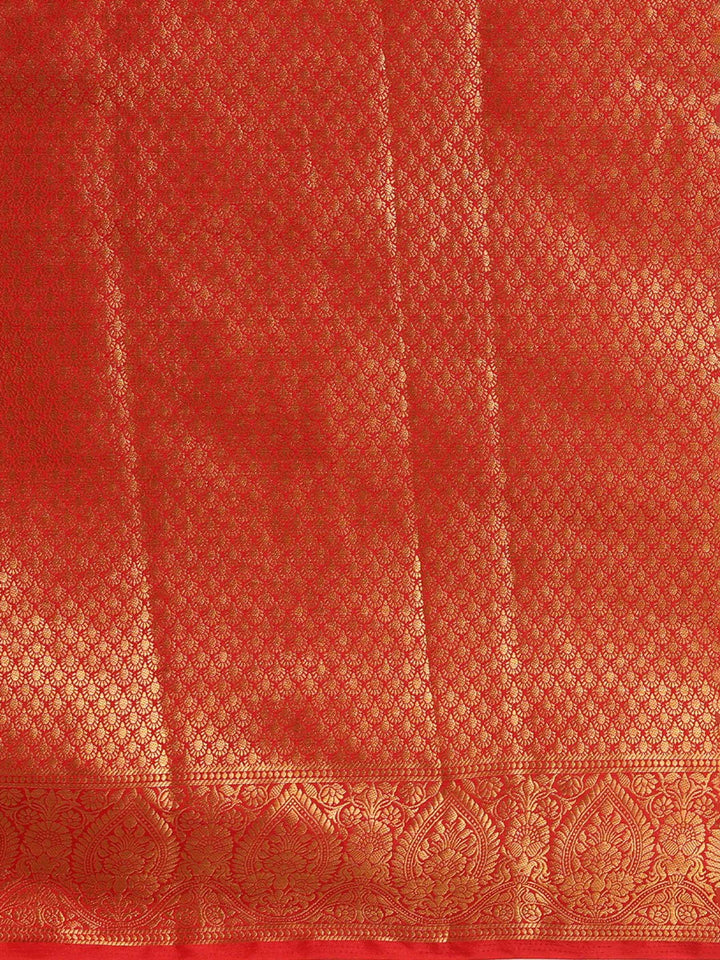 Off White Red Woven Design Balaton Saree
