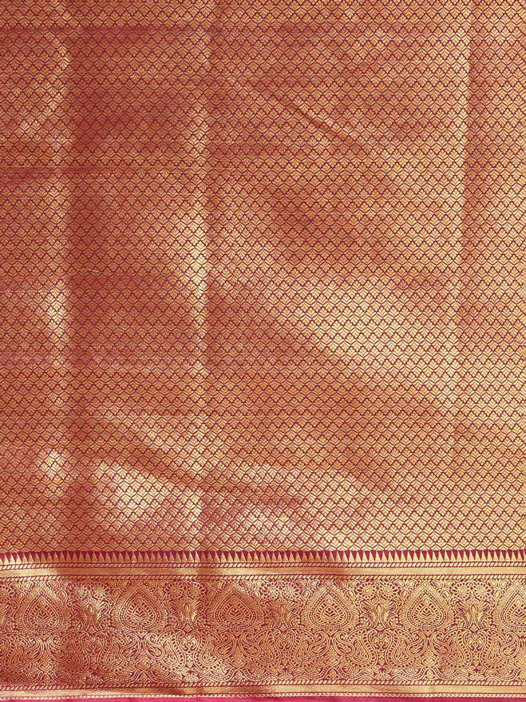 Off White Maroon Woven Design Balaton Saree