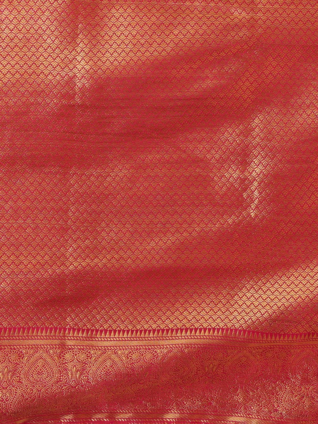 Off White Rani Pink Woven Design Balaton Saree