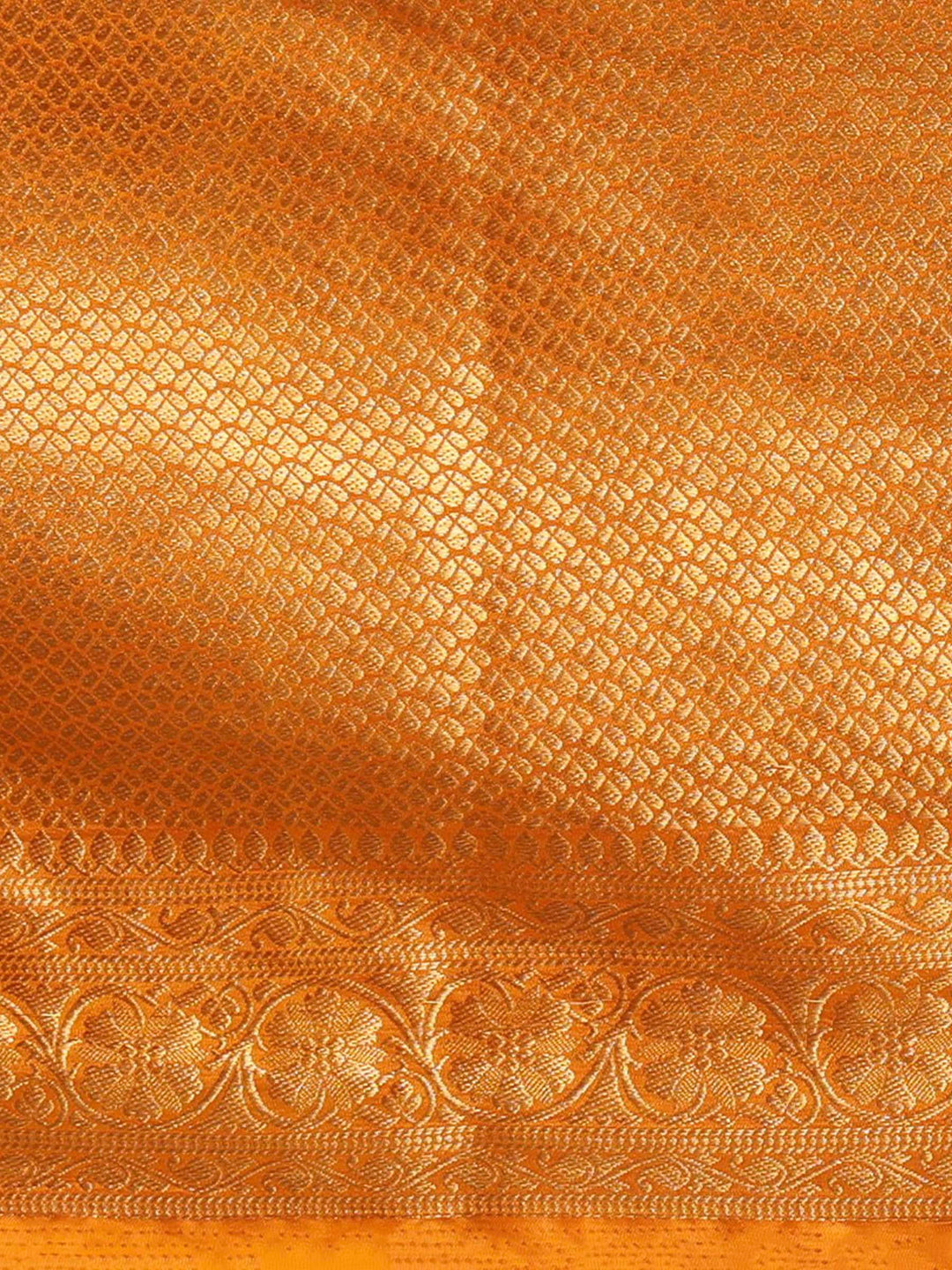 Off White Mustard Woven Design Balaton Saree