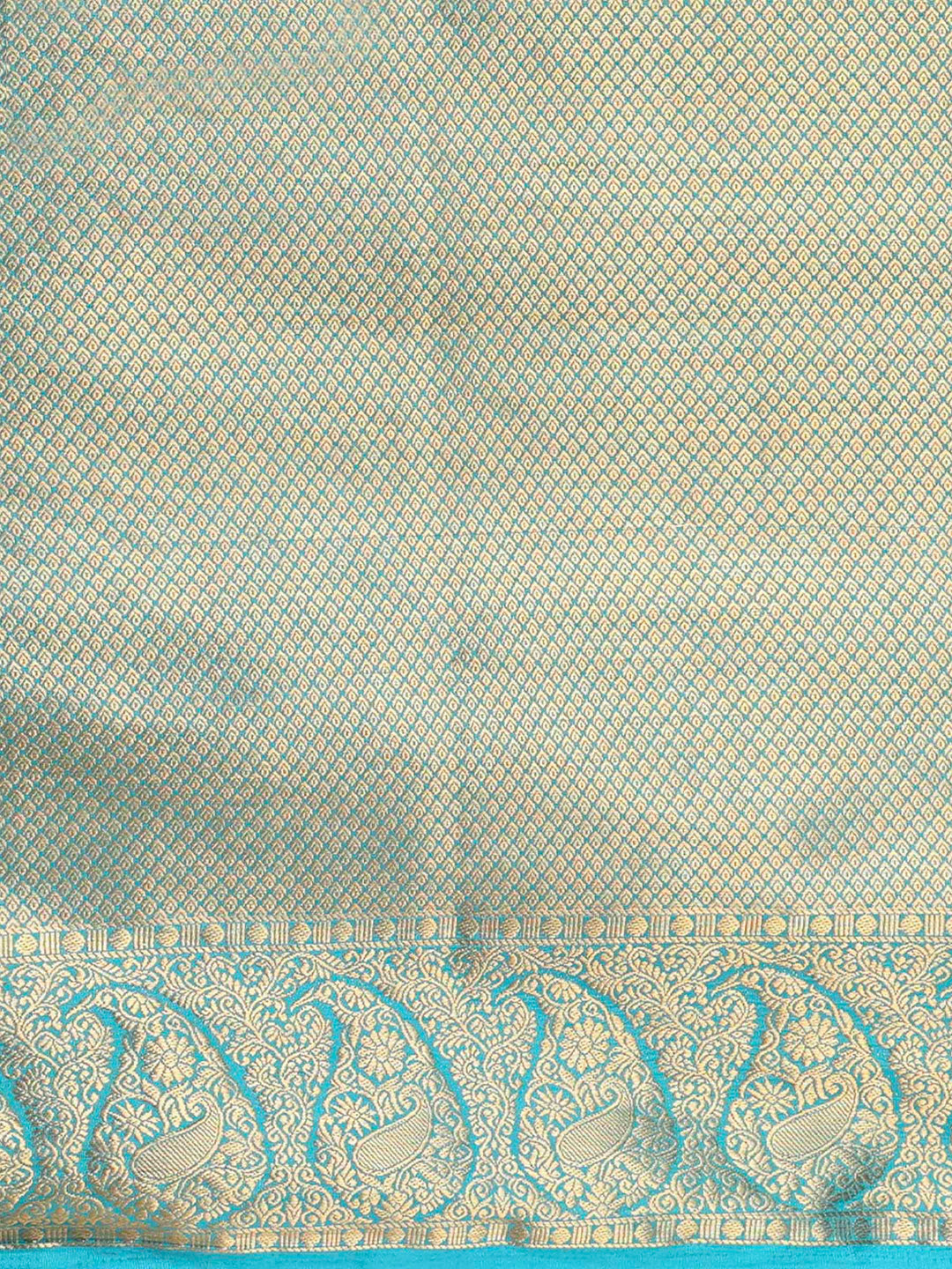 Off White Dark Blue Woven Design Balaton Saree