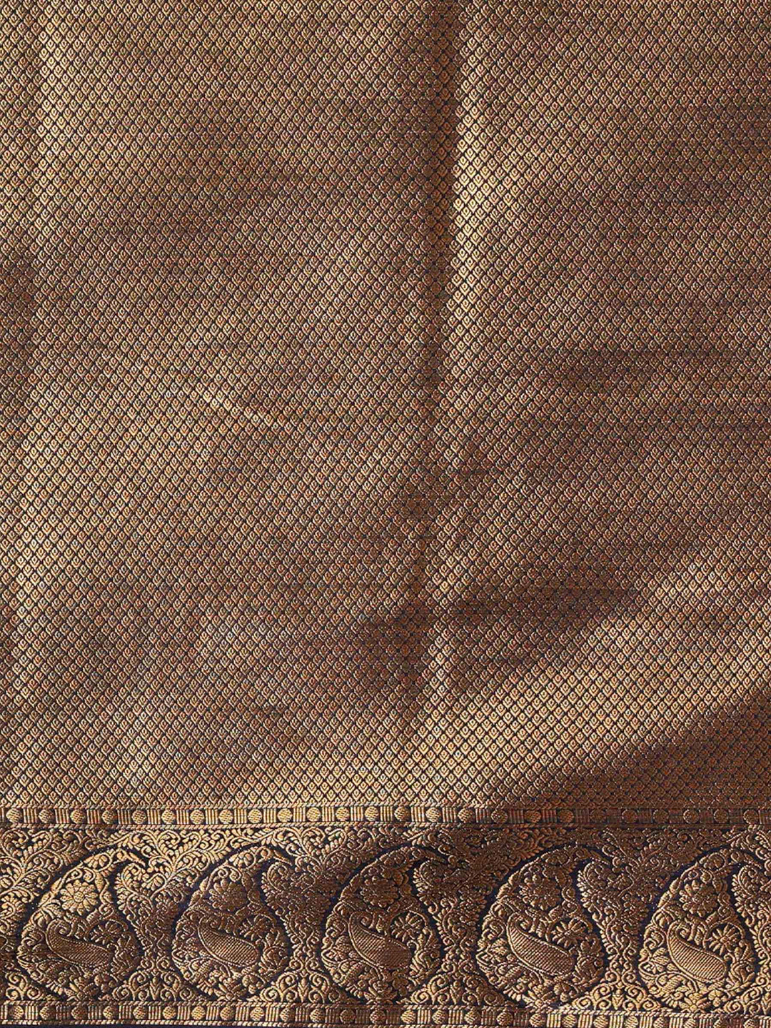 Off White Navy Woven Design Balaton Saree