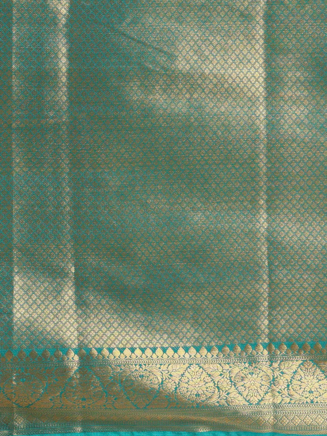 Off White Dark Blue Woven Design Balaton Saree