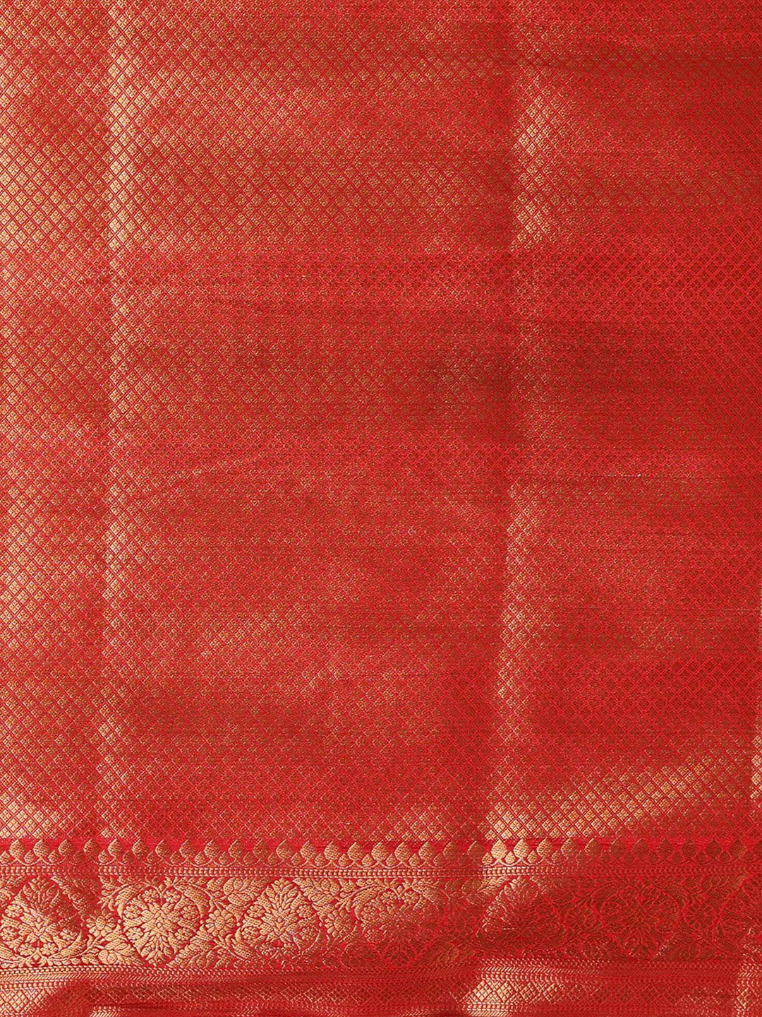 Off White Red Woven Design Balaton Saree