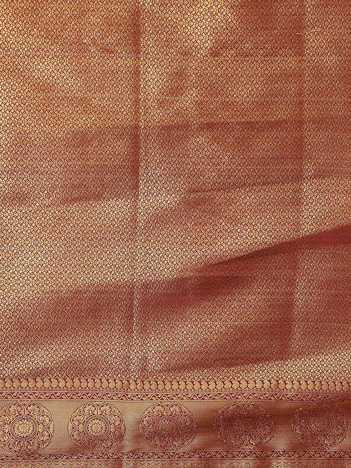 Off White Maroon Woven Design Balaton Saree