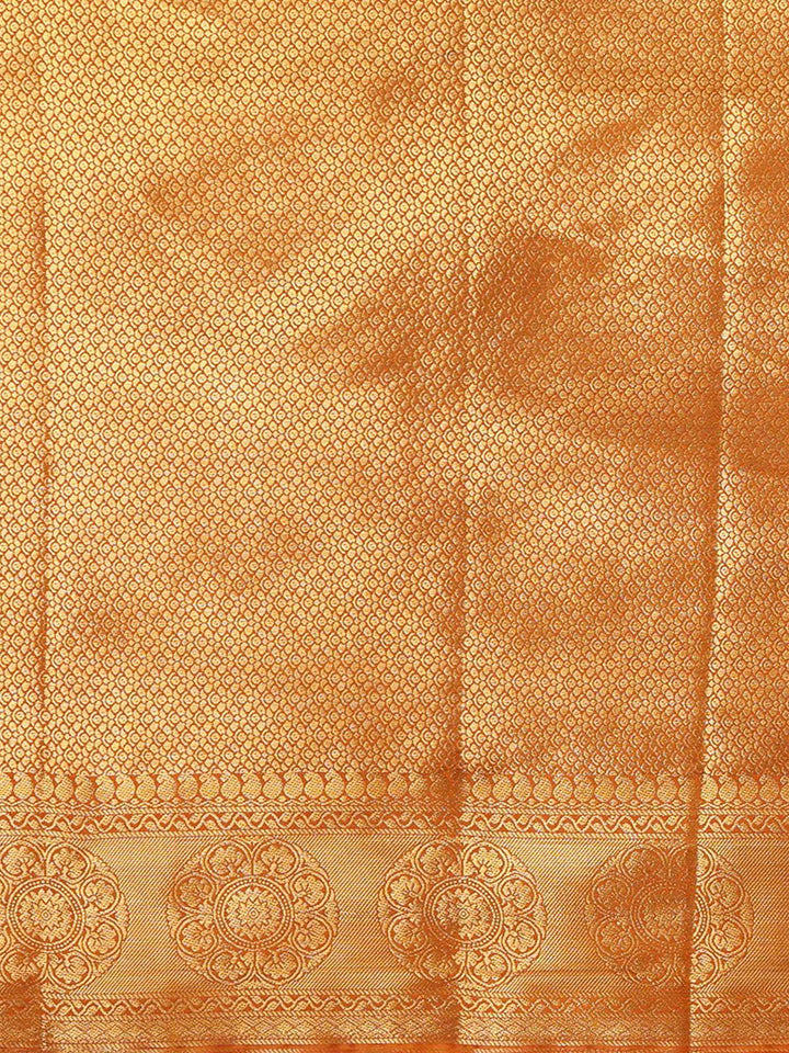 Off White Mustard Woven Design Balaton Saree