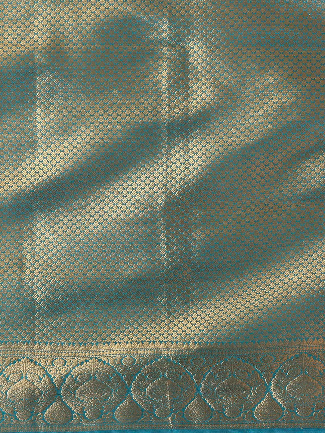 Off White Blue Woven Design Balaton Saree