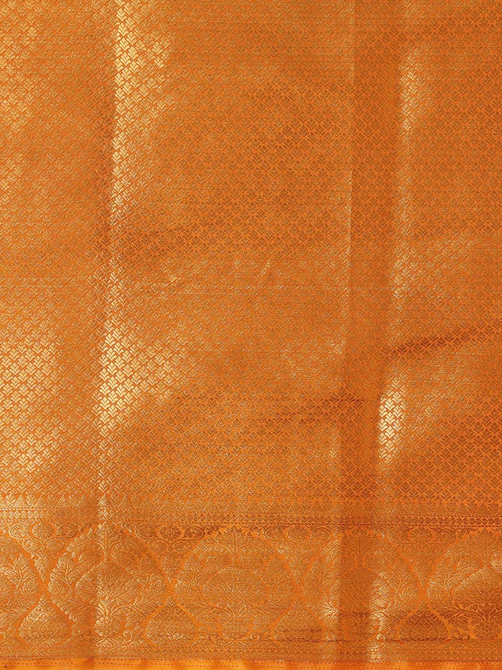 Off White Mustard Woven Design Balaton Saree