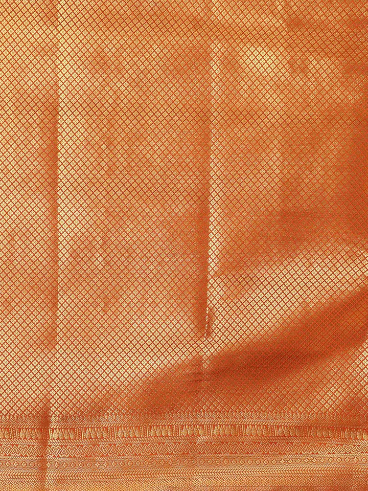Off White Mustard Woven Design Balaton Saree