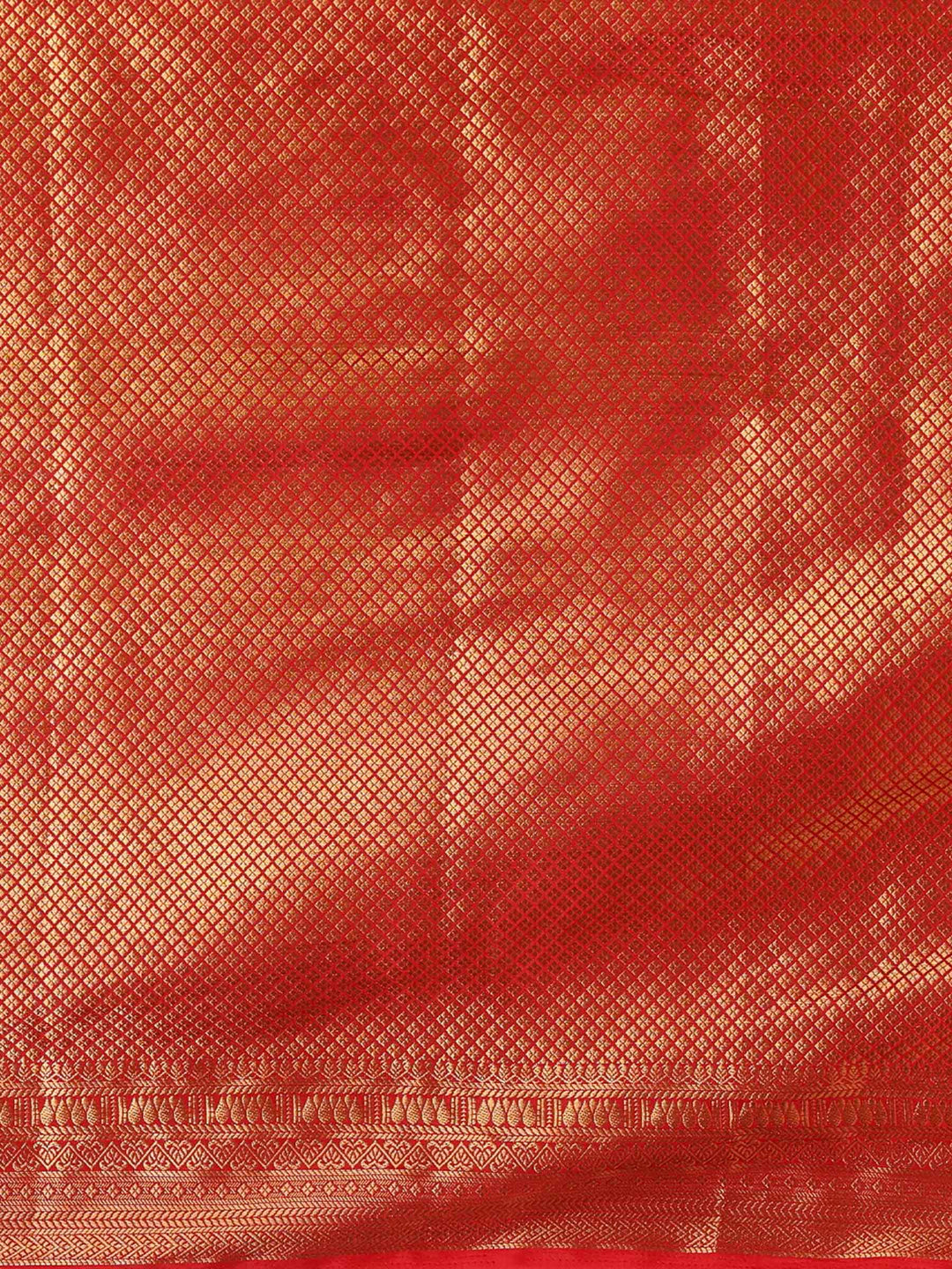 Off White Red Woven Design Balaton Saree