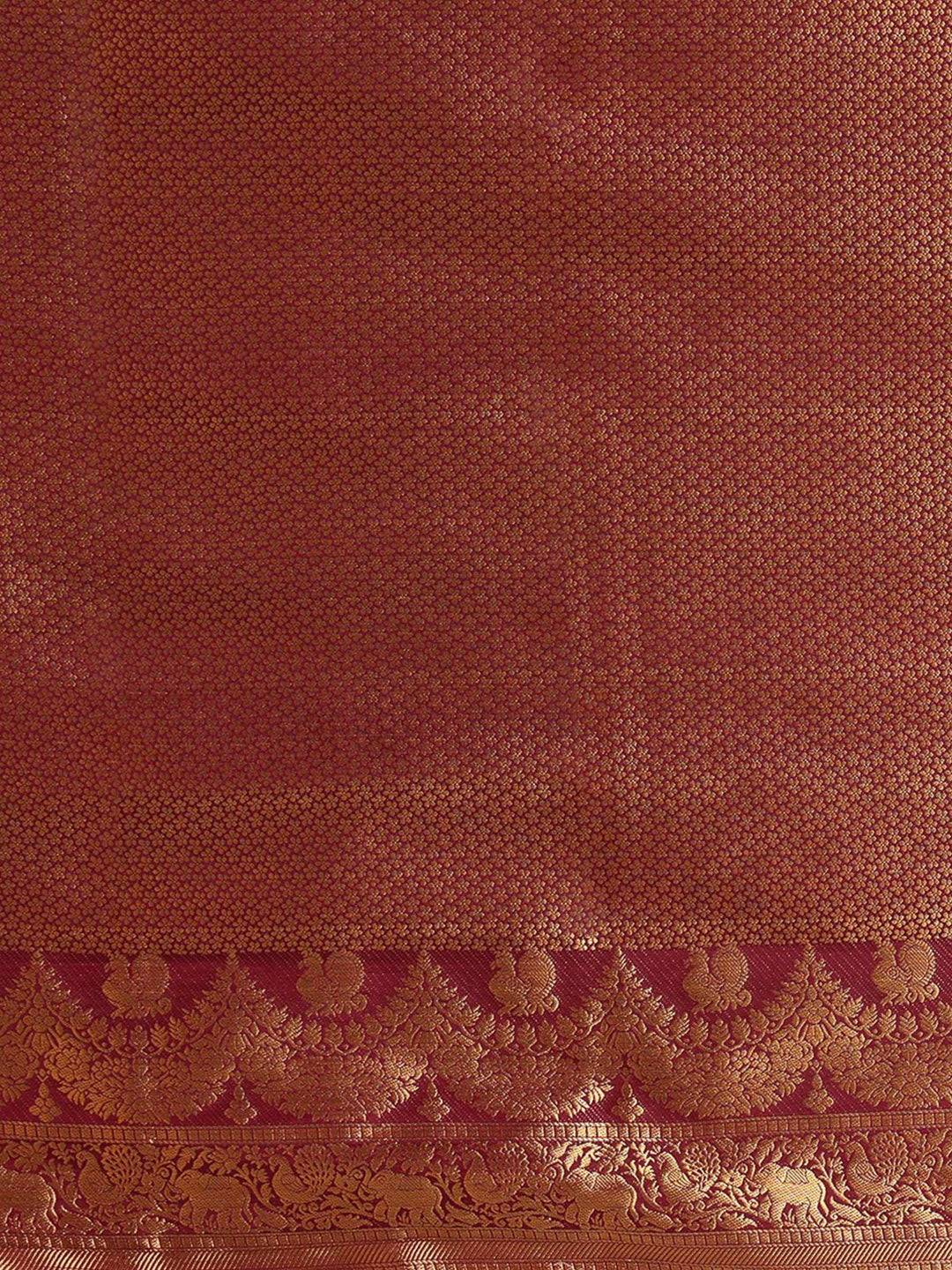 Off White Maroon Woven Design Balaton Saree