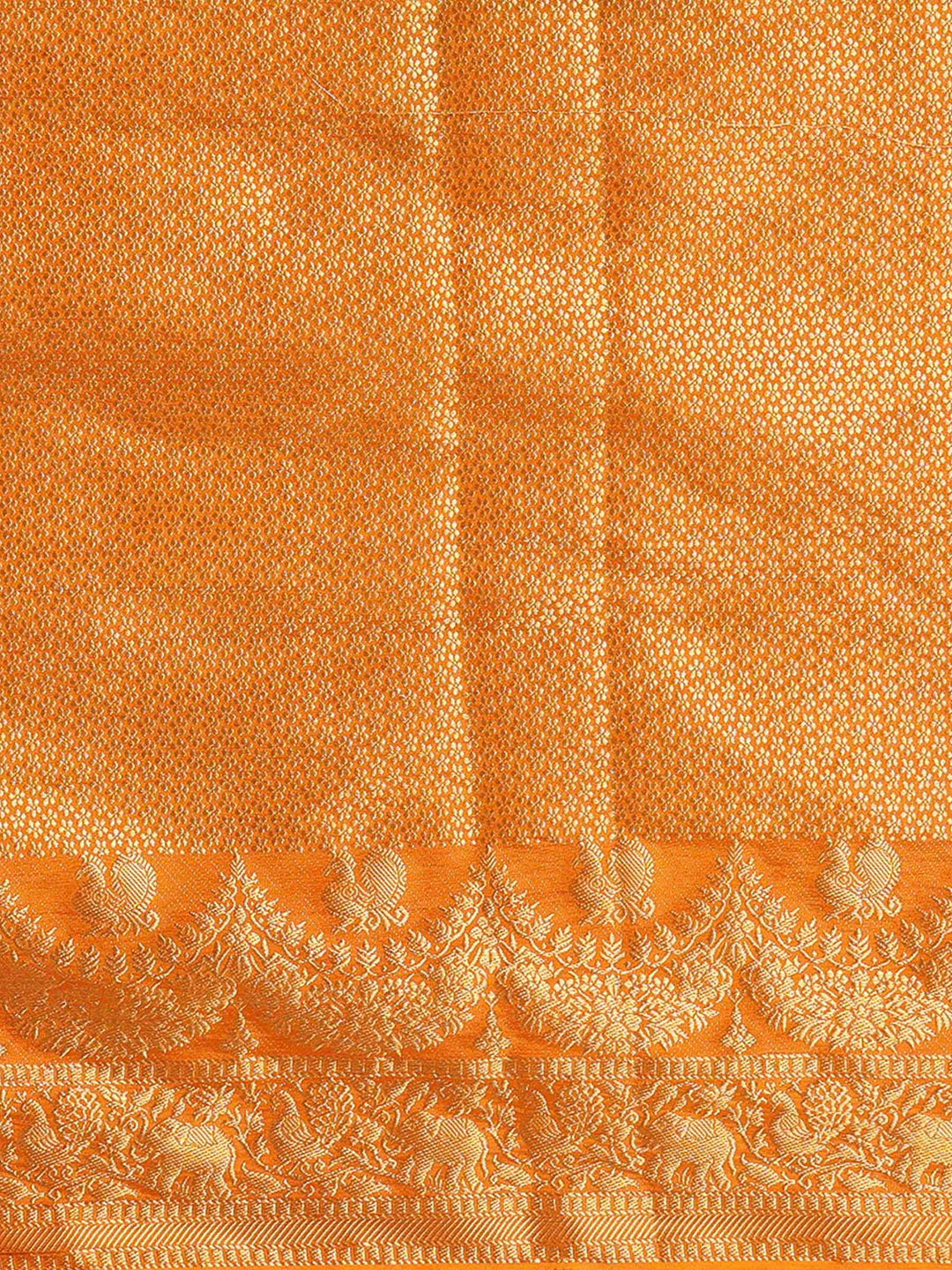 Off White Mustard Woven Design Balaton Saree