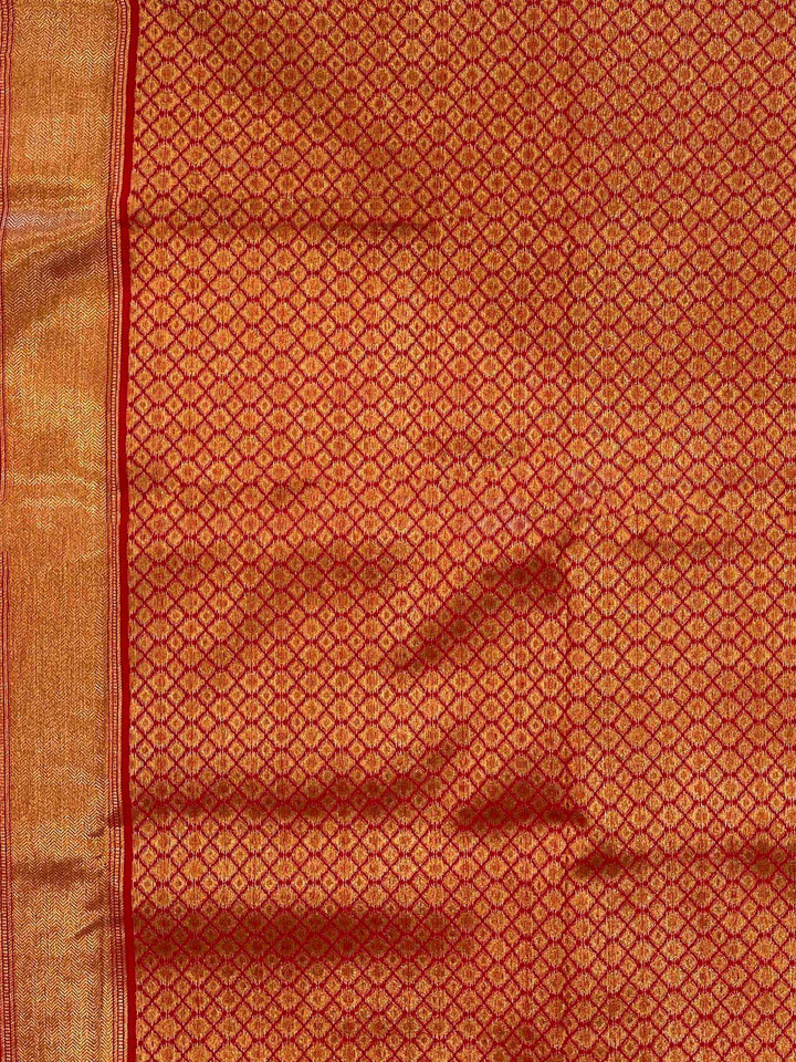 Cream Woven Design Art Silk Kanjivaram Saree