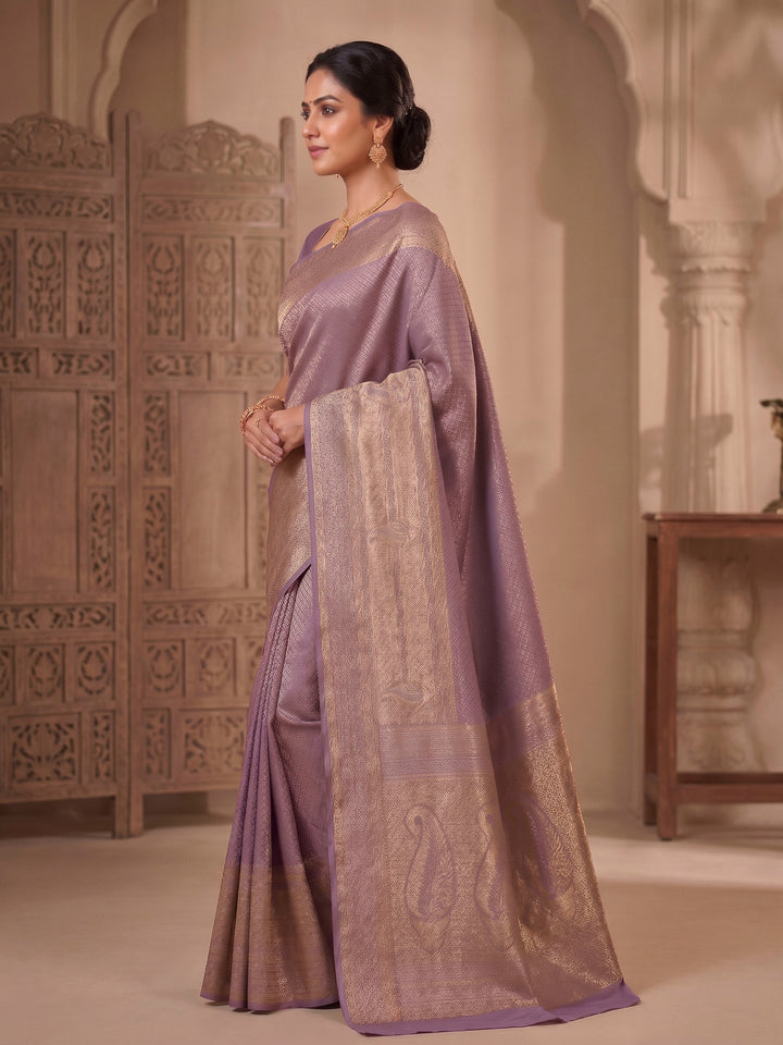 Pink Woven Design Art Silk Kanjivaram Saree