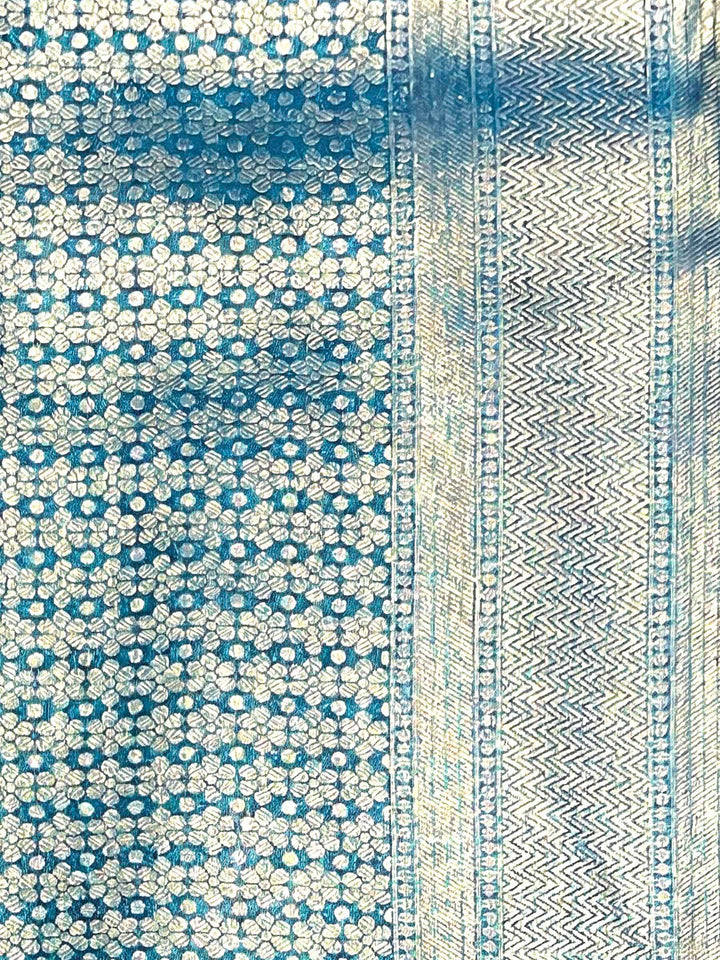 Blue Woven Design Art Silk Kanjivaram Saree