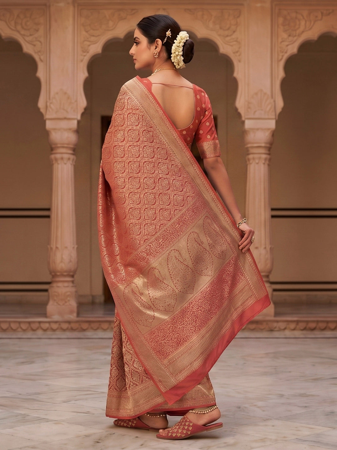 Gazari Woven Design Art Silk Kanjivaram Saree