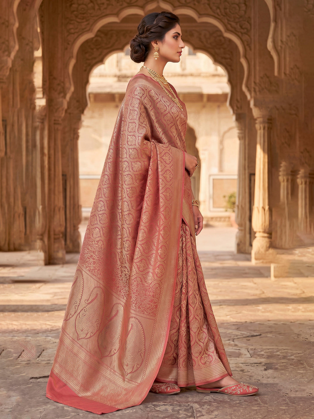 Gazari Woven Design Art Silk Kanjivaram Saree