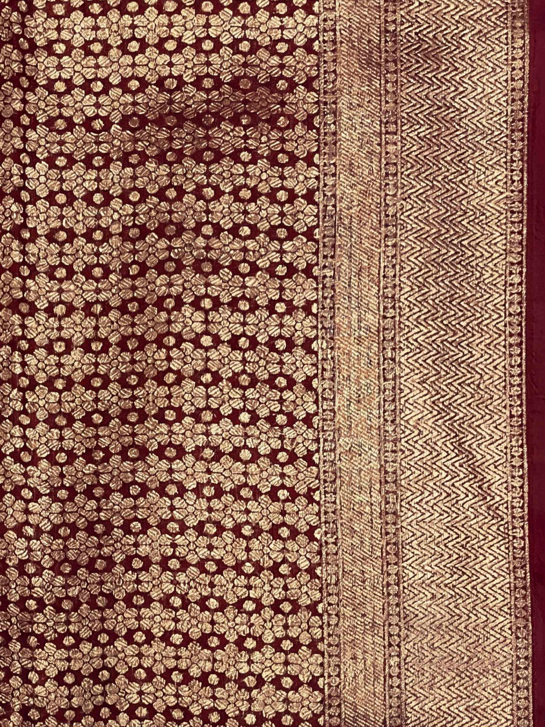 Maroon Woven Design Art Silk Kanjivaram Saree