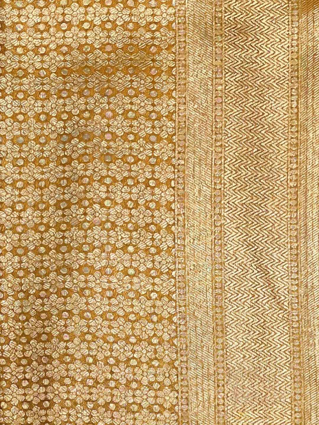 Mustard Woven Design Art Silk Kanjivaram Saree
