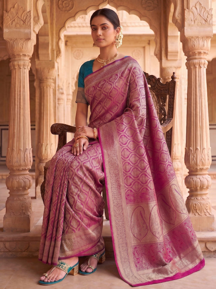 Rani Woven Design Art Silk Kanjivaram Saree