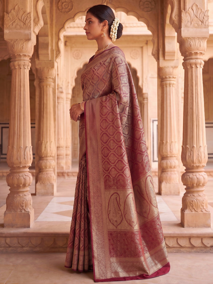 Red Woven Design Art Silk Kanjivaram Saree