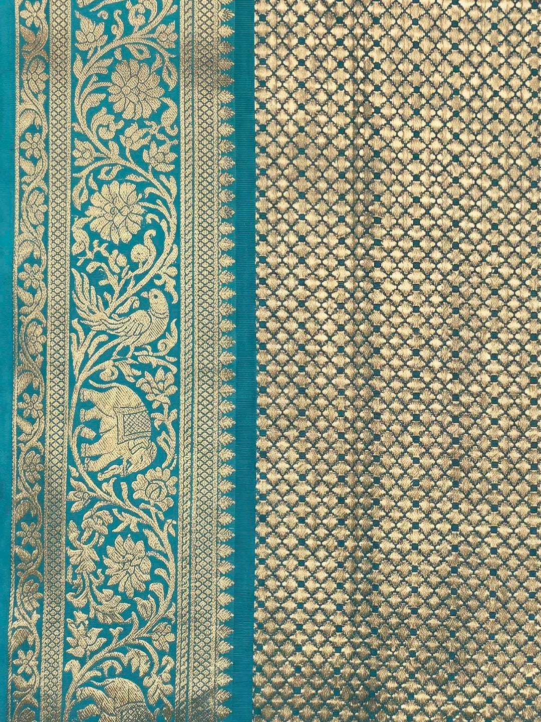 Blue Woven Design Art Silk Kanjivaram Saree
