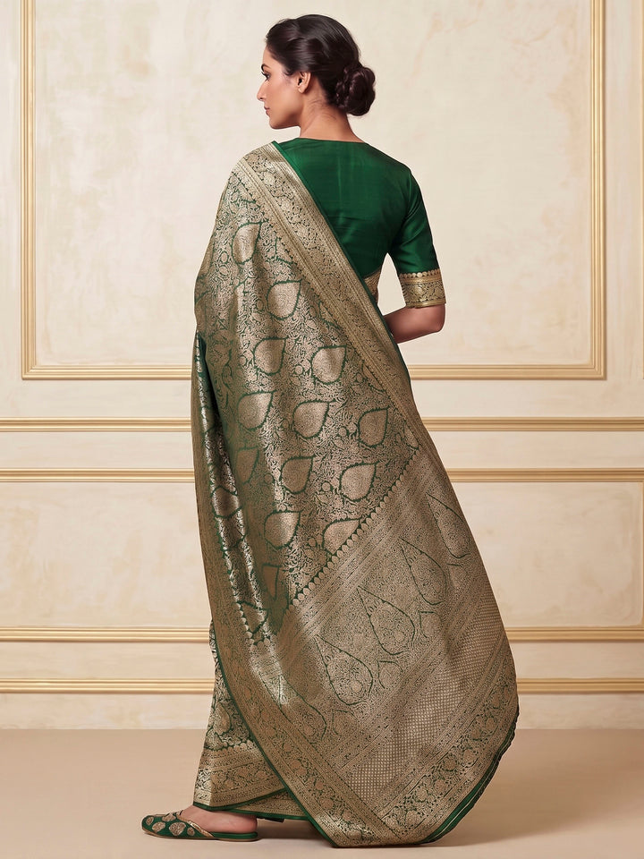 Green Woven Design Art Silk Kanjivaram Saree