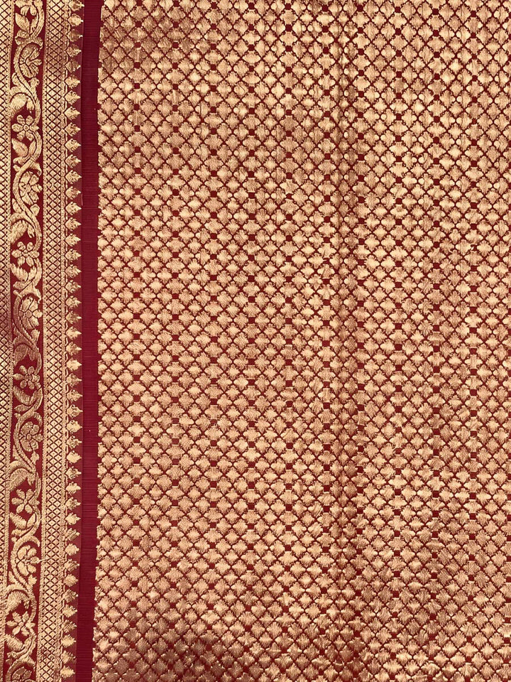 Peach Woven Design Art Silk Kanjivaram Saree